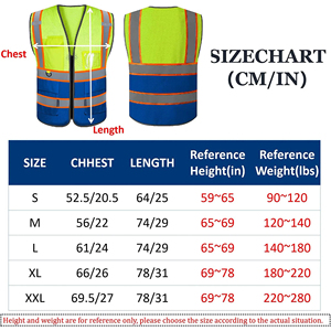 Gilet de sécurité réfléchissant multi-poches pour hommes, haute visibilité, noir, pour la construction, personnalisable en gros avec logo, respirant, en polyester - Product Image 6