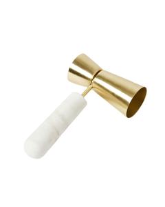 Jigger à poignée en métal doré marbré Meilleur vendeur Acier inoxydable 304 Jigger à barre Jigger avec poignée Outil de mesure Prix bon marché 2023 - Product Image 1