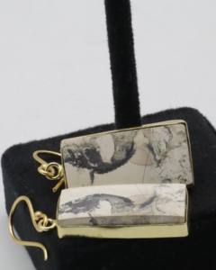 Pendientes de Aro de Ágata Natural con Plata Alemana – Joyería Artesanal de Aro con Piedras Preciosas para Mujer - Product Image 4