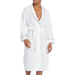 Peignoir pour homme en flanelle légère de haute qualité, à manches longues, décontracté, avec des propriétés respirantes, douces, anti-rides et à séchage rapide - Product Image 2