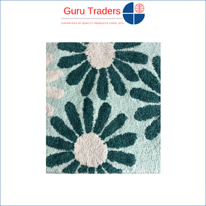 Tapis de bain rectangulaires en coton 100 % fabriqués à la machine, avec motif floral antidérapant, toucher doux, pour la maison et l'hôtellerie – Grande Vente - Product Image 6