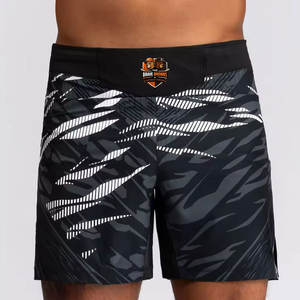 Pantalones Cortos de Entrenamiento MMA para Hombre, Ligeros, de Secado Rápido, Cómodos y Duraderos, de Poliéster/Algodón, Personalizables, sin Costuras Delanteras, para Grappling y Artes Marciales - Product Image 1