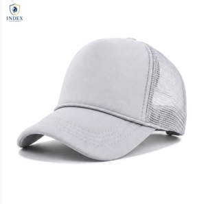 Gray Mesh Trucker Cap 6-Panel Adjustable Unisex Casual <b>Hat</b> Spring <b>Summer</b> Solid Color - Product Image 1