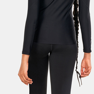 Custom Design High Quality Breathable Quick Dry Women's Rash Guard with Custom Logo Full Sleeve Black Color for Sport Wears - Product Image 5