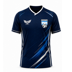 Maillot de football inspiré de l'Argentine 2026, bleu marine à motif floral, pour hommes, supporters et équipes sportives - Product Image 1