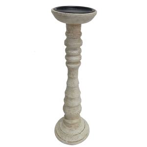 Portavelas de diseñador de Metal de aluminio recubierto de polvo negro mate hecho a mano soporte de vela de estilo clásico hecho a mano - Product Image 1