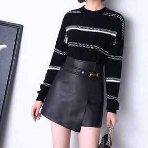 Shorts décontractés pour femme PIHA SPORTS en cuir véritable, taille mi-haute, jambe large, imperméables, séchage rapide, écologiques, avec fermeture boutonnée, pour adolescentes - Product Image 2