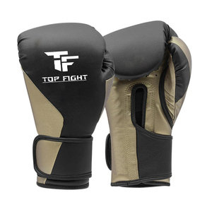 ถุงมือชกมวยหนัง PU ดีไซน์ทันสมัย ถุงมือชกมวยไทย คิกบ็อกซิ่ง สำหรับฝึกซ้อม MMA หนังวัวแท้ รับสกรีนโลโก้ - Product Image 1