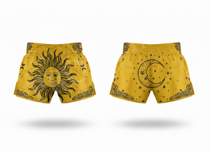 Shorts de Muay Thai pour hommes, design brodé personnalisé, satin polyester 300 GSM, décontractés, sport, combat, karaté, BJJ, Muay Thai - Product Image 6