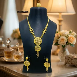 Novedad: Conjunto de Joyería de Latón Chapado en Oro de 18K para Mujer, Cadena de Eslabones de 18 Pulgadas, Collar Corto, Pendientes y Anillos de Moda - Product Image 4
