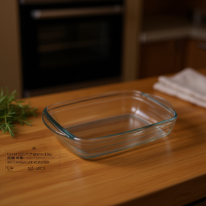 Plat à four rectangulaire en verre 23*15*4cm - Product Image 2