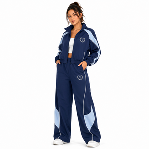 Conjunto de Chaqueta y Pantalones Deportivos Lisos Personalizables, Uniformes Deportivos Casuales de Marca Privada, Diseño 2026 - Product Image 2