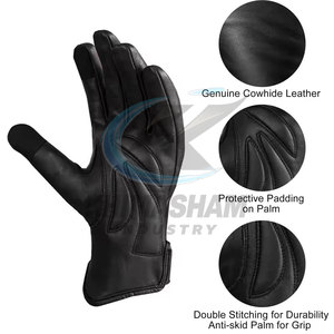Gants de motocross à doigts entiers avec coutures renforcées, intérieur doux et confortable, antidérapants, avec fermeture auto-agrippante pour une utilisation en extérieur en hiver - Product Image 3