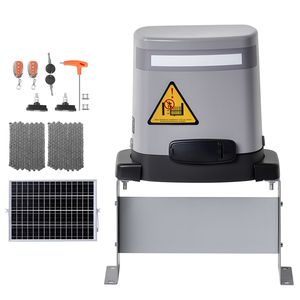 Ouvre-porte électrique 280W avec capteur infrarouge, moteur de portail coulissant en aluminium, alimenté par énergie solaire, pour portails jusqu'à 65,6 pieds (1799 lb) - Product Image 1