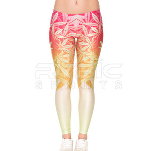 Leggings de sublimation fabriqués au Pakistan pour femmes, extensibles et de qualité supérieure, pour le sport, l'exercice, le yoga et les tenues de fitness. - Product Image 2
