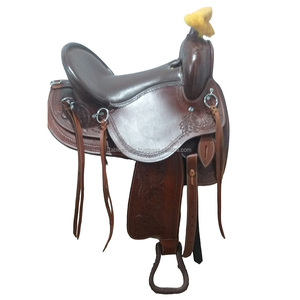 Selle d'équitation légère et originale en cuir de style cow-boy américain pour le plaisir occidental, fabriquée à la main, idéale pour le reining et l'équitation - Product Image 3