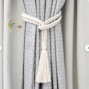 Premium Quality Jute Curtain <b>Tiebacks</b> – Durable Braided Natural Fiber Curtain Holdbacks for Home and Hotel Use - Product Image 2