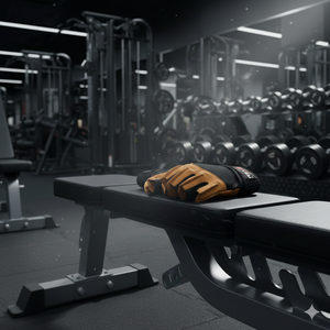 Gants de sport Rexfit à demi-doigts avec fermeture auto-agrippante en maille, noirs et marron, sangle de poignet réglable pour la musculation, unisexe - Product Image 2