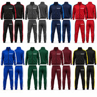 Survêtement d'entraînement de football personnalisé par sublimation pour hommes, veste et pantalon d'échauffement pour équipe, survêtement de football OEM sous marque privée