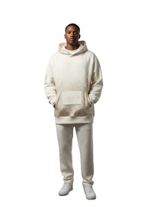 เสื้อฮู้ดดี้ทรงบ็อกซี่ประดับคริสตัลแบบกำหนดเองสำหรับผู้ชาย ผ้าเฟรนช์เทอร์รี่ 500gsm สตรีทแวร์ทรงโอเวอร์ไซส์ ล้างสีแบบแอซิด หนัก ทนทาน สวมหัว แบบ ODM - Product Image 1