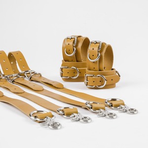 Custom Genuine Leather Bed Restraints Harness Straps High Quality Adjustable <b>Bondage</b> Cuffs Accessories RTTS-0126 - Product Image 6