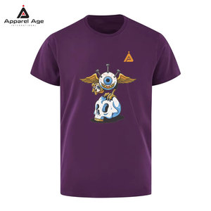 เสื้อยืดผู้ชายพิมพ์ลายกราฟิกแบรนด์สั่งทำขายส่ง เสื้อผ้าลำลอง ผ้าฝ้าย 100% ทรงหลวม สไตล์ใหม่ - Product Image 1