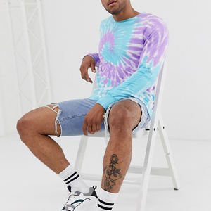 Sudadera de Cuello Redondo para Hombre, Talla Grande, Corte Regular, 100% Algodón, Transpirable, de Secado Rápido, con Estampado Tie-Dye, Antiarrugas - Product Image 2