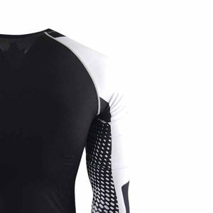 Camiseta de compresión transpirable de manga larga con logotipo personalizado de alta calidad, 100% algodón/spandex, estampado por sublimación, Fortleo - Product Image 6