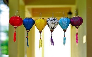 High Quality Vietnamese Silk/Linen Bamboo <b>Lantern</b> <b>Mini</b> Size 10cm Wedding Decor Hanging from Hoi An Hanging <b>Lantern</b> from Vietnam - Product Image 3