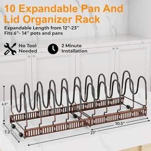 Élégante étagère de rangement murale en fer à double niveau, non pliable, pour cuisine, polyvalente, pour la maison et les restaurants - Product Image 1