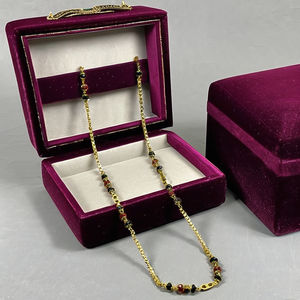 Cadena de cuentas chapada en oro de 14K, 18K, 24K al por mayor, collares de moda, cadena estilo cuentas, diseño clásico de cadena de cuentas. - Product Image 3