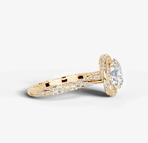 Anillo de Moissanita de Corte Ovalado de 8 mm, Plata de Ley 925, Chapado en Oro Amarillo, Engaste de Garras, Elegante Anillo de Compromiso y Boda - Product Image 3