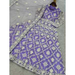 ชุดราตรีดีไซเนอร์ anarkali และชุดแฟนซี dupatta สำหรับงานปาร์ตี้ชุดราตรีหรูหรา - Product Image 4