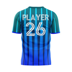 เสื้อฟุตบอลชายแบบสั่งทำ แขนสั้น ไซส์ใหญ่ พิมพ์ลายด้วยความร้อน โพลีเอสเตอร์ 100% แห้งเร็ว ระบายเหงื่อได้ดี ระบายอากาศได้ดี - Product Image 5