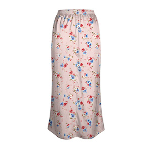 Women's Chiffon Floor-Length A-Line <b>Skirt</b> <b>Elastic</b> <b>Waist</b> Digital Printed Leaf Soft Full-Length Spring Style Elegant All Seasons - Product Image 6