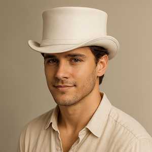 Chapeau haut de forme en cuir noir fait main, sur mesure, de qualité supérieure, style steampunk gothique cowboy - Product Image 5