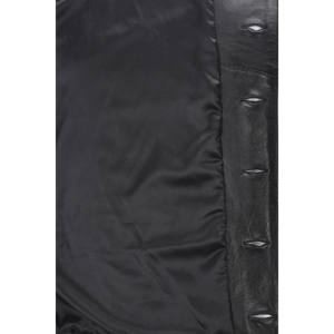 <b>Men</b> Genuine <b>Leather</b> <b>Vest</b> Double Breasted Button Closure Solid Color Turn-down Collar Autumn Outer Wear - Product Image 4