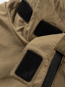 <b>Men's</b> Safari Style Hooded <b>Half</b>-<b>Zip</b> Windproof Waterproof Canvas <b>Jacket</b> with Polyester/Nylon Shell Regular Fit - Product Image 4