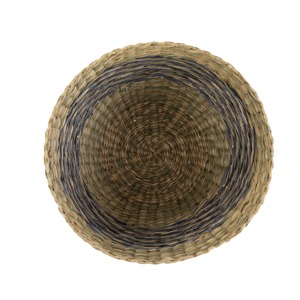 Seagrass <b>Basket</b> with Modern Blue Detail Handmade <b>Storage</b> <b>Basket</b> Wholesale eco-friendly Made in Viet - Product Image 3