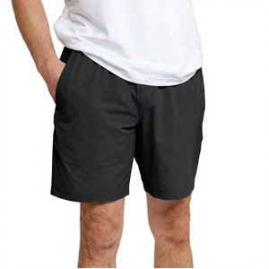 Pantalones Cortos Bermuda Azul Claro para Hombre, Cintura Elástica, Secado Rápido, Color Sólido, Casuales, con Bolsillos, Largo Medio, Tejido - Product Image 4
