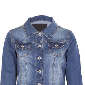 Chaqueta vaquera ligera de color liso para mujer, para chicas, al por mayor, nueva moda, precio económico, chaquetas vaqueras para damas - Product Image 4