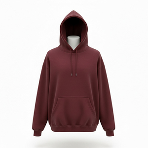 Nouveau Hoodie à Capuche Ample en Polaire Douce avec Logo Imprimé Personnalisé, Teint en Pigment, Épaules Tombantes et Poche Kangourou, Vente en Gros - Product Image 1