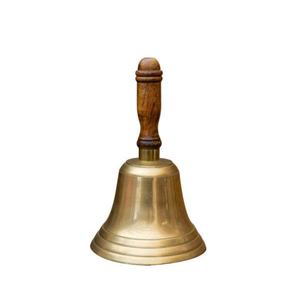 IMPERIAL <b>BRASS</b> STORE Traditional Handmade Gold-Plated Pure <b>Brass</b> Hand <b>Bell</b> Antique Pooja for Home Temple Meditation Festival Use - Product Image 6