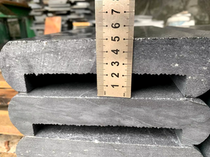 Oferta caliente Vietnam piedra azul natural piedra caliza piscina hacer frente azulejos borde cuadrado moderno Bullnose Drop para Villa al aire libre Resort pavimentación - Product Image 3