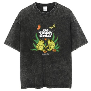 T-shirt vintage à motif tête de mort et fantôme, délavé à l'acide, pour homme, style Y2K rétro, unisexe, 100% coton, streetwear essentiel, doux, confortable, décontracté - Product Image 2