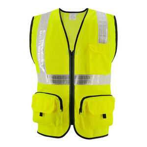 Gilet de sécurité haute visibilité en toile robuste, personnalisé, de qualité supérieure, pour la vente en gros, grande taille, réfléchissant, haute visibilité - Product Image 1
