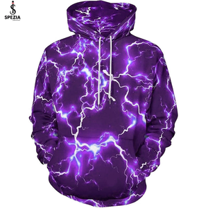 Sudadera con Capucha Lisa de Algodón 100% Impresa en 3D, Ajuste Holgado, con Logotipo, Prenda Tejida Transpirable para Otoño - Product Image 4