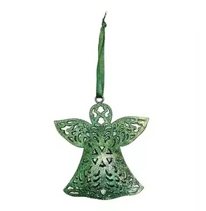 Adorno Colgante de Árbol de Navidad con Ángel Plateado Brillante, Decoración Metálica para Árbol de Navidad, Decoración del Hogar, Regalo - Product Image 5