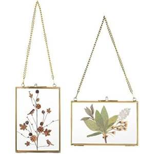 Cadre photo flottant hexagonal double face en zinc et verre, fait main, pour souvenirs et herbarium - Product Image 6