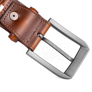 Nouveauté Ceintures en cuir véritable sur mesure OEM pour hommes avec boucle en acier réglable et confortable - Product Image 6
